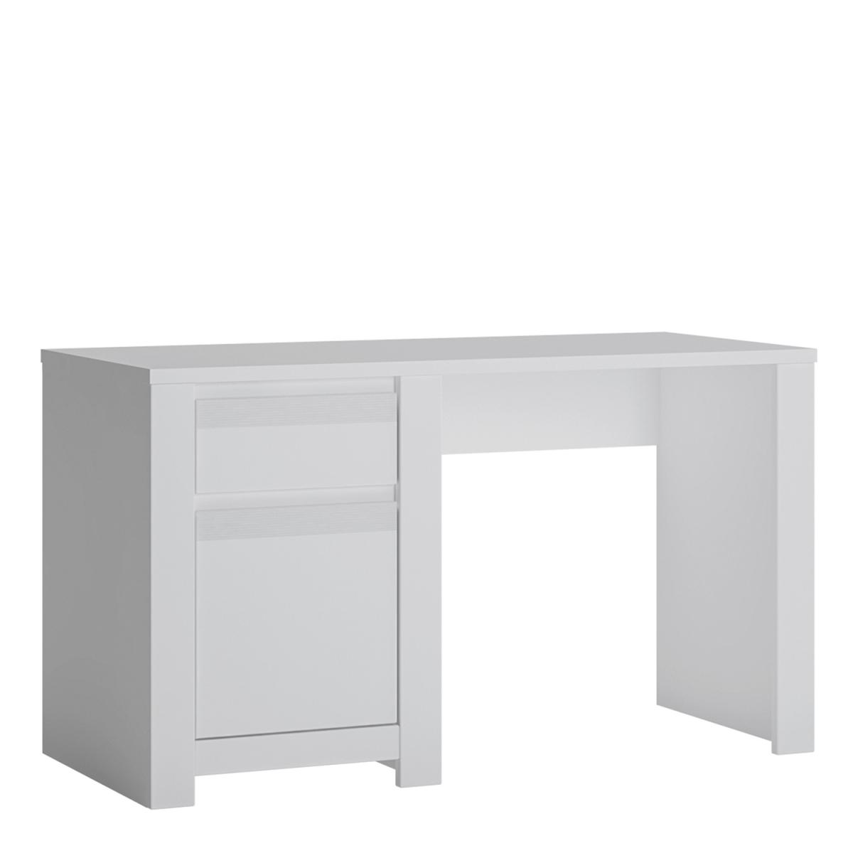 Nepal Desk With One Door And One Drawer Desk - White – image 2