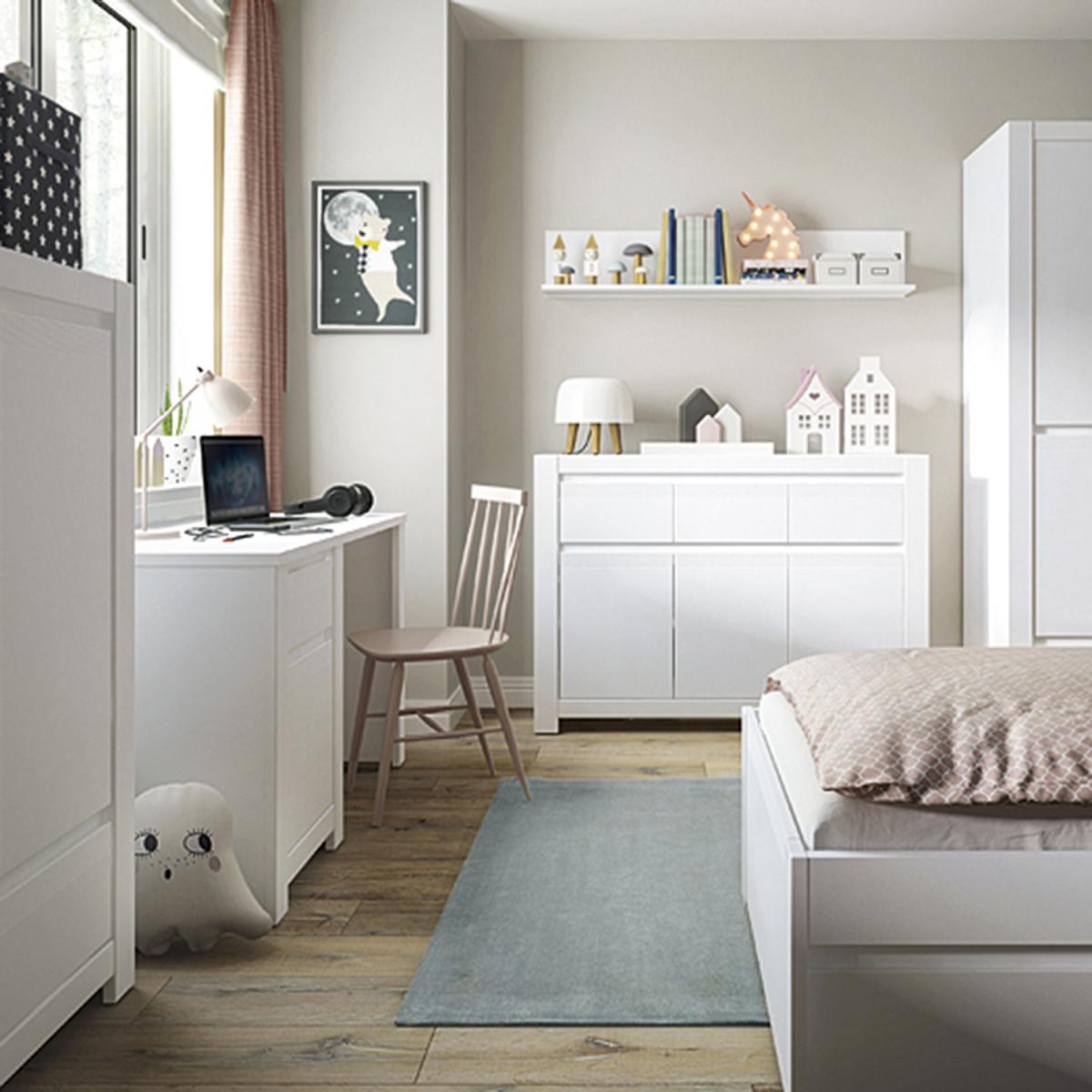 Nepal Desk With One Door And One Drawer Desk - White – image 7