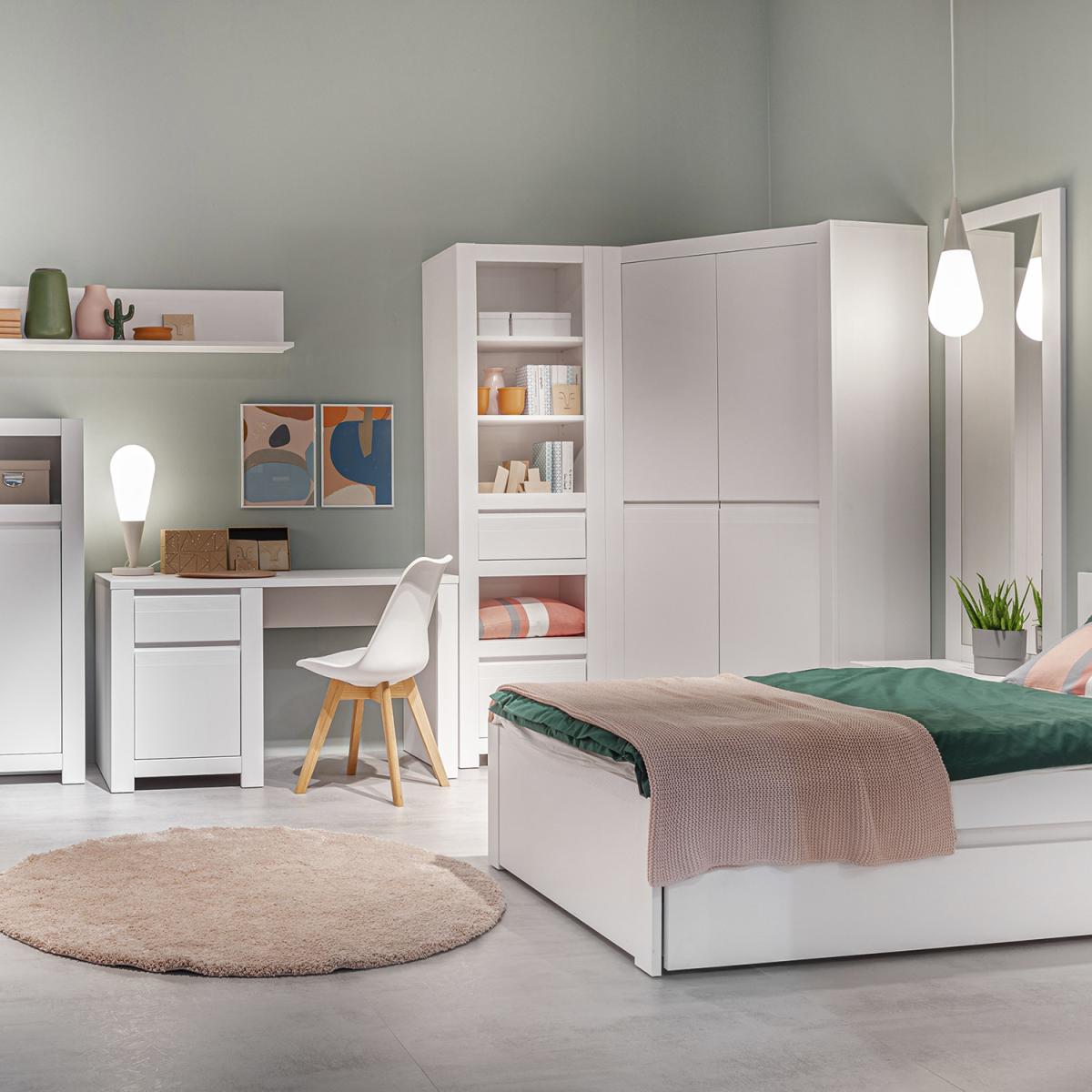 Nepal Desk With One Door And One Drawer Desk - White – image 8