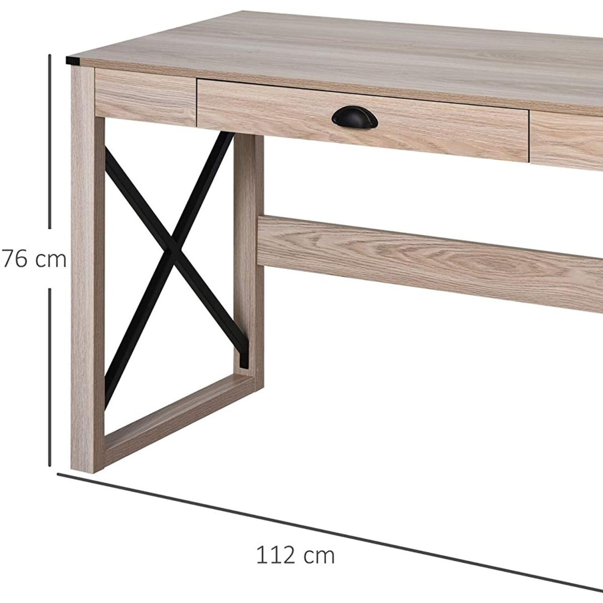 Computer Desk Writing Desk with one Drawer  - Black – image 5