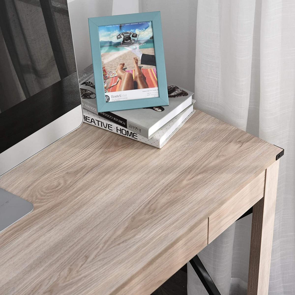 Computer Desk Writing Desk with one Drawer  - Black – image 8