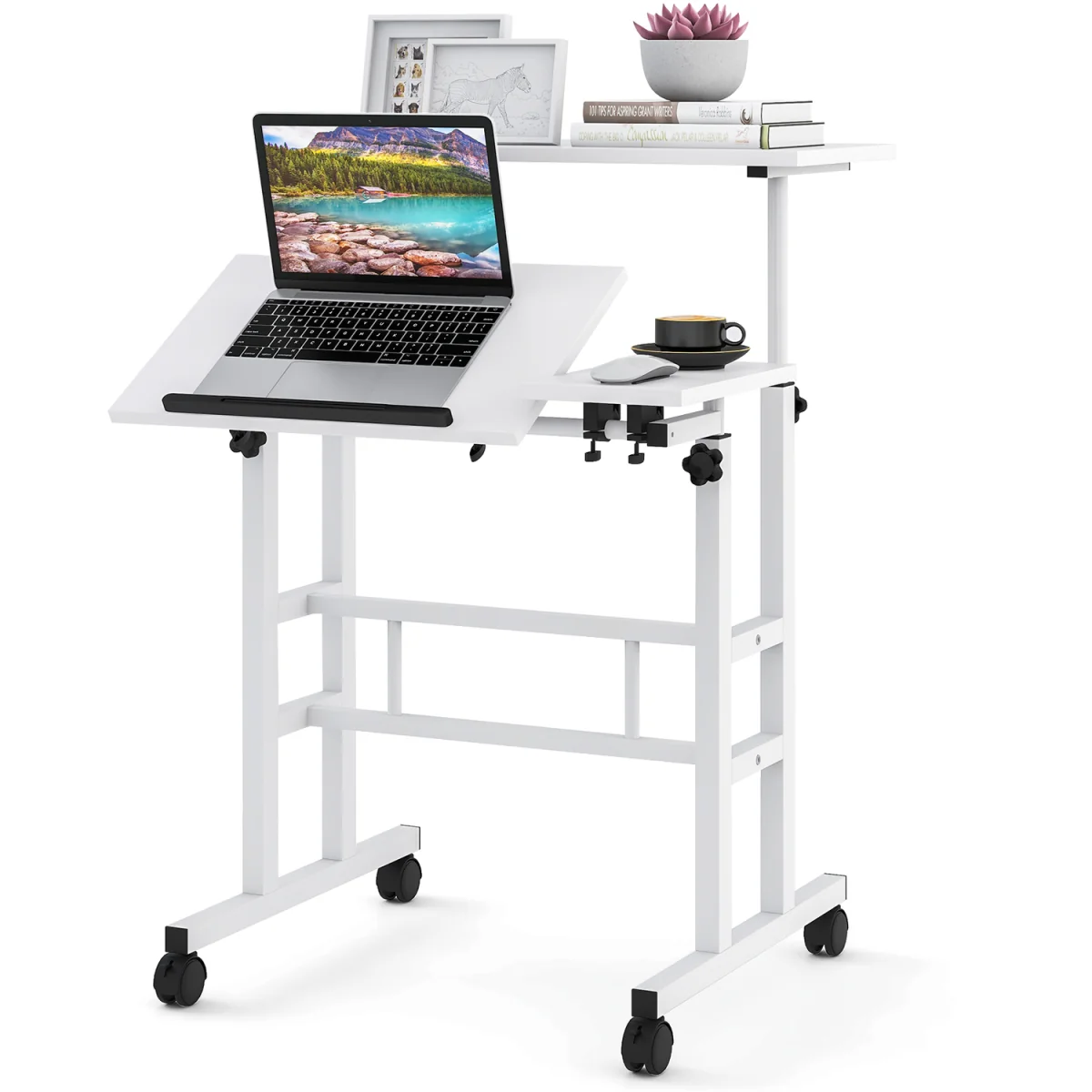 Flip Top Mobile Standing Desk – image 2