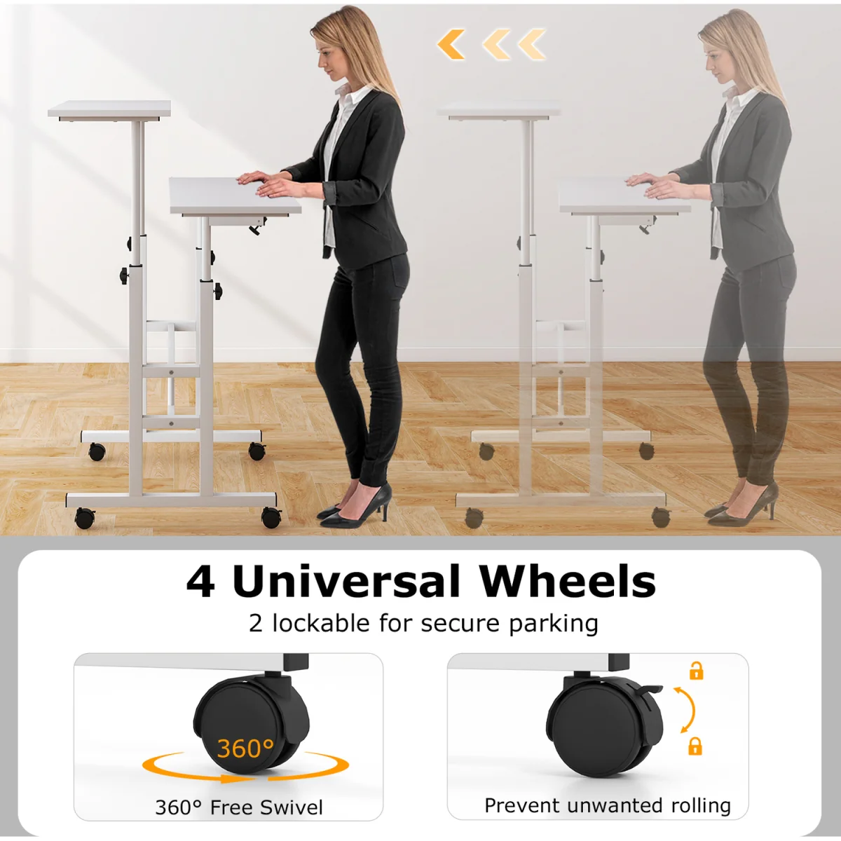 Flip Top Mobile Standing Desk – image 6