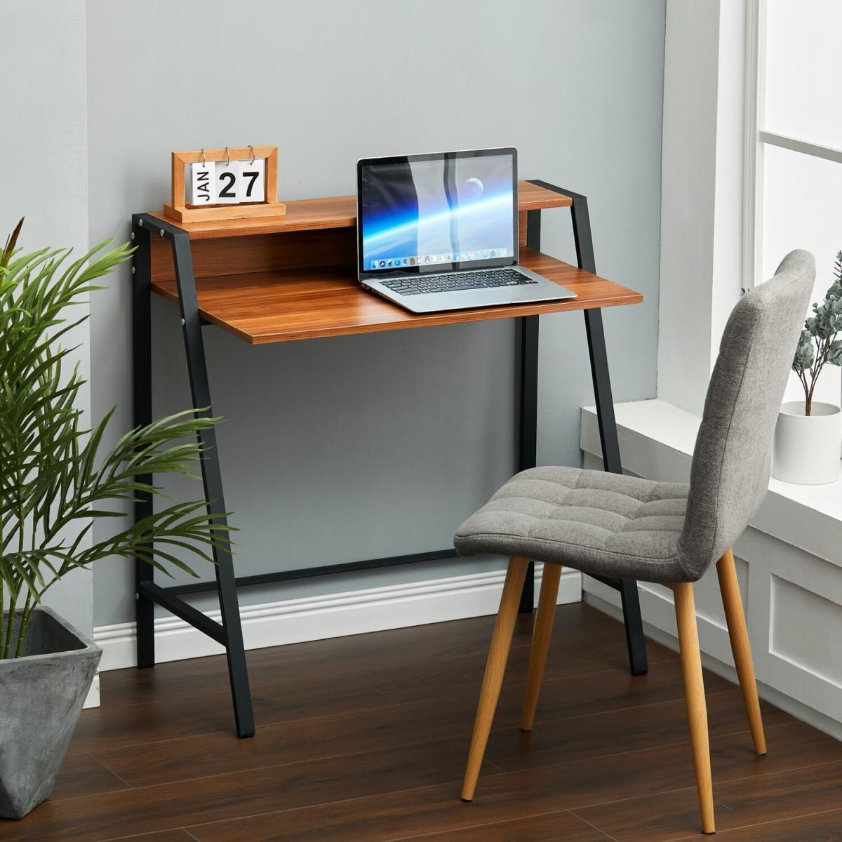 Simple Computer Desk  - Brown – image 2