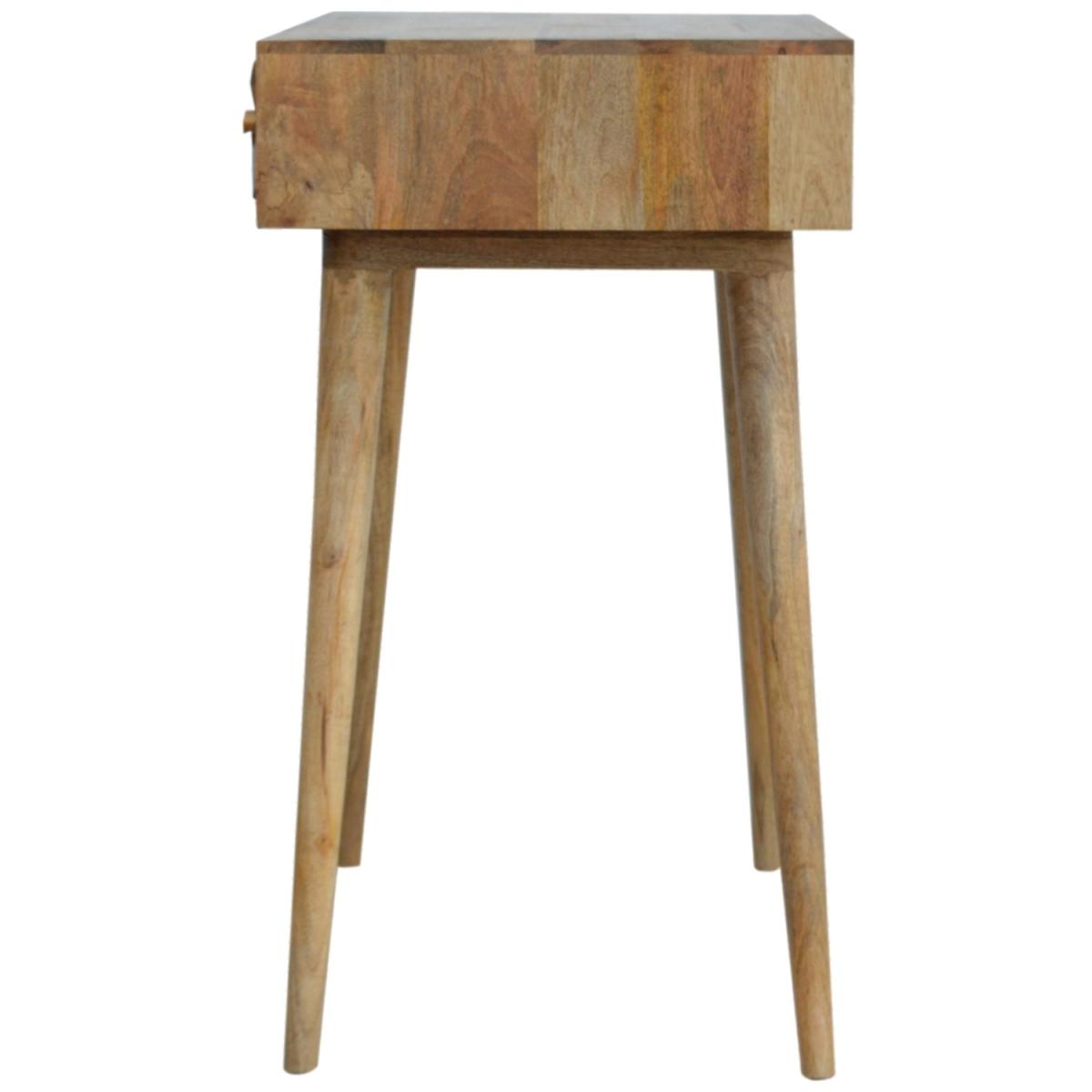 Cube Carved Writing Desk - Oak – image 7