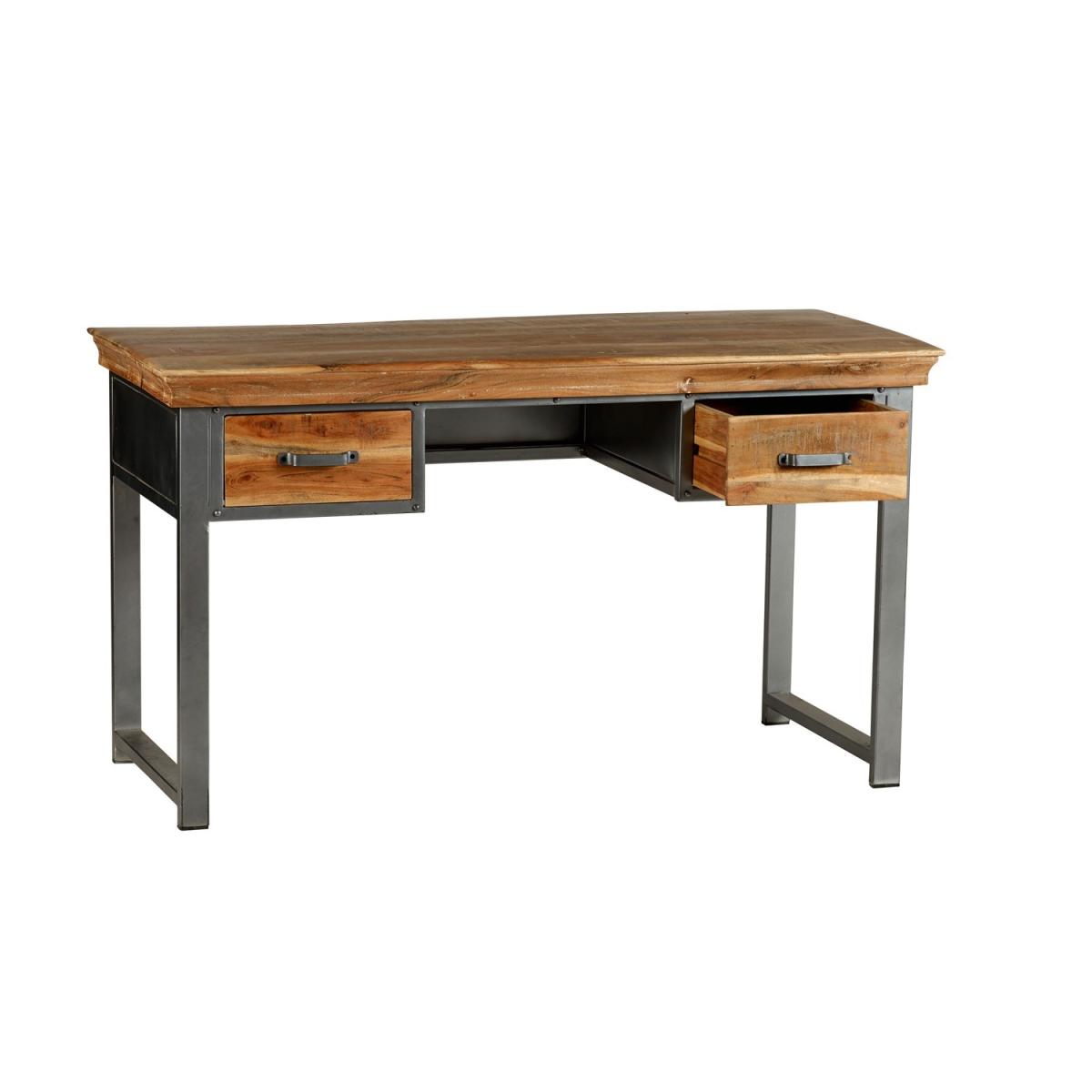 Brayan Industrial 2 Drawer Writing Desk - Brown – image 4