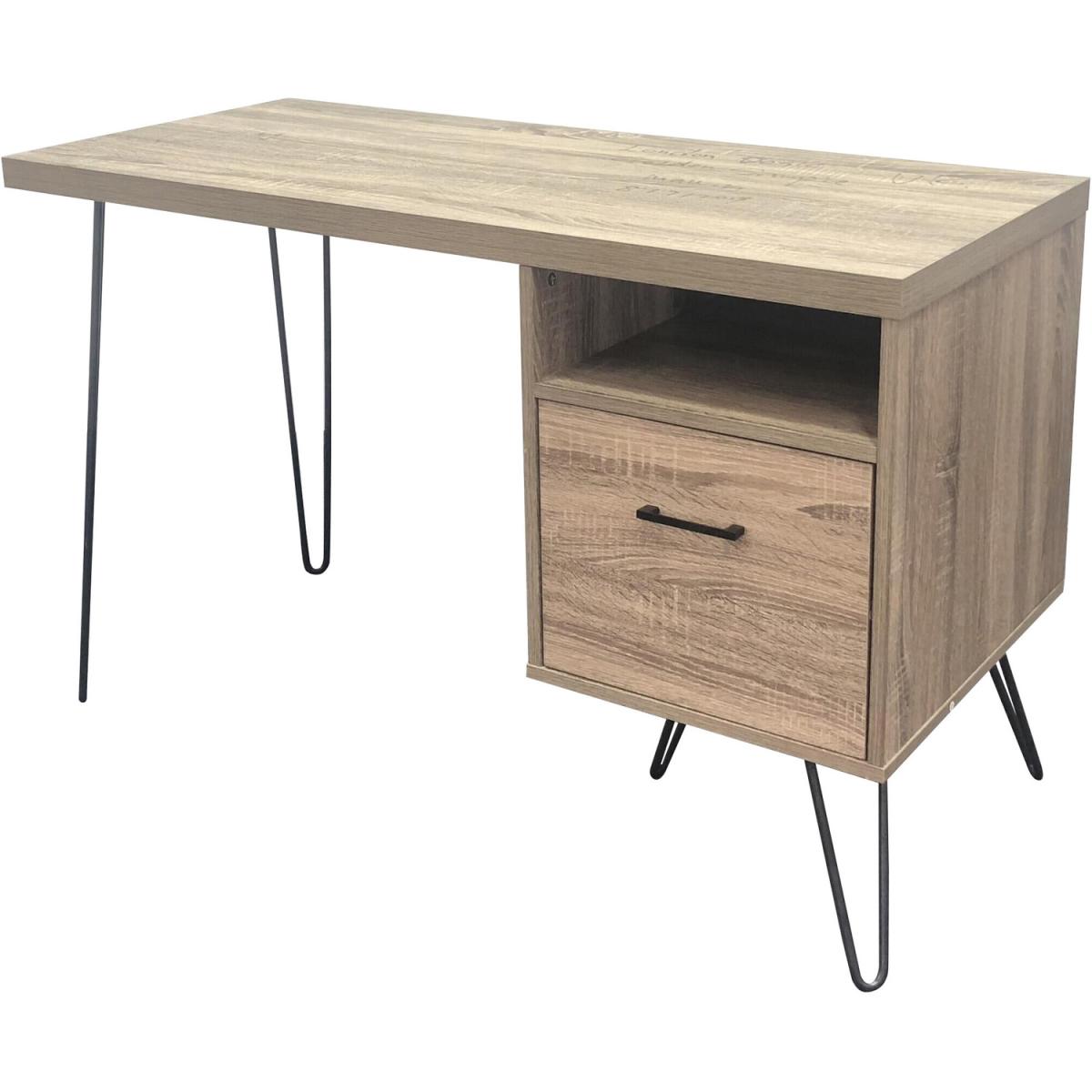 Landon Retro Desk - Grey Oak – image 2