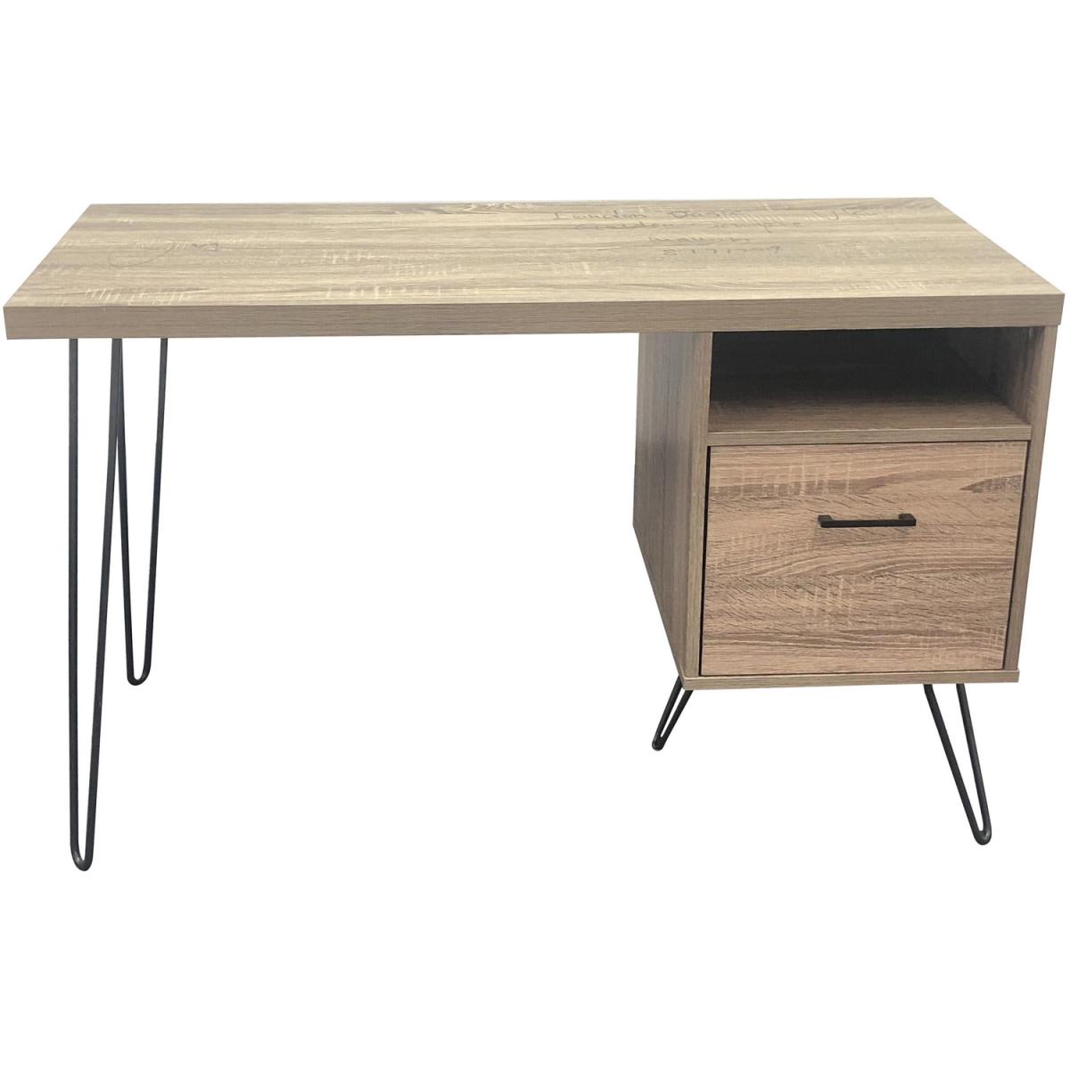 Landon Retro Desk - Grey Oak – image 3