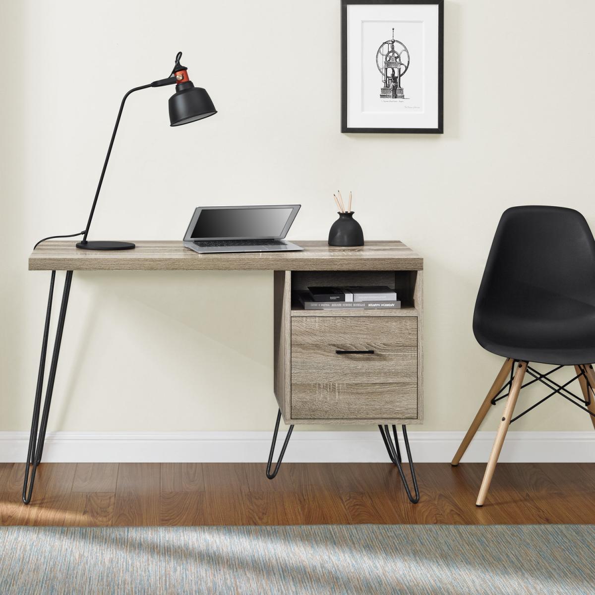 Landon Retro Desk - Grey Oak – image 4