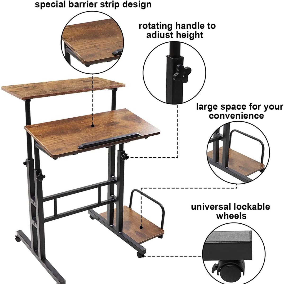 Dripex Sit-Stand Desk - Brown – image 5
