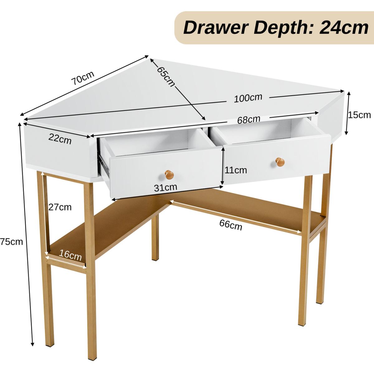 Corner Office Desk - White – image 3