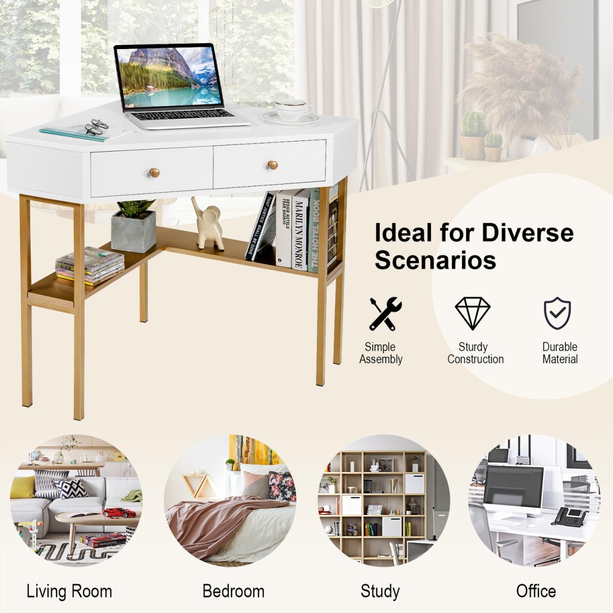Corner Office Desk - White – image 5