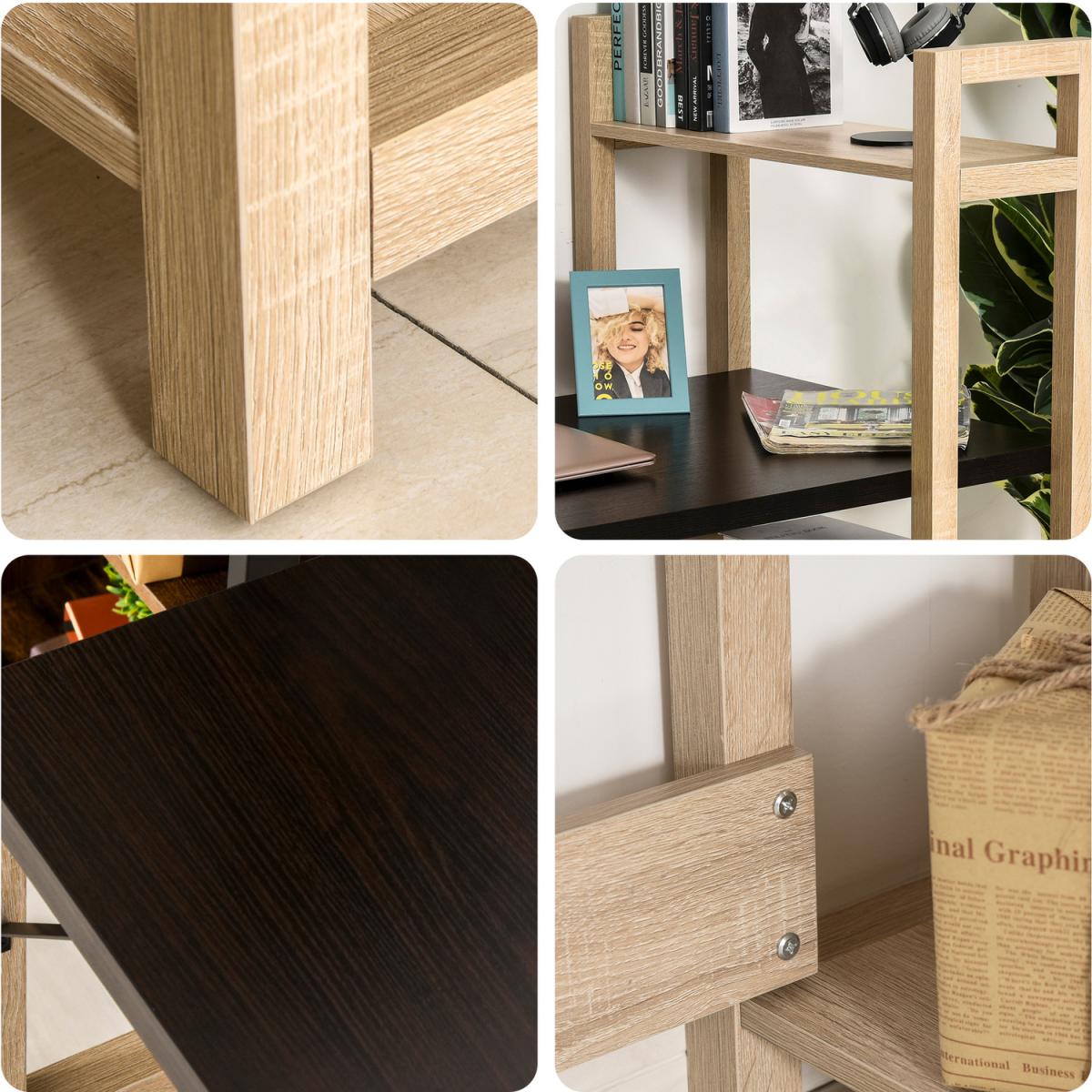 Rectangle Desk With Book Shelf - White – image 14