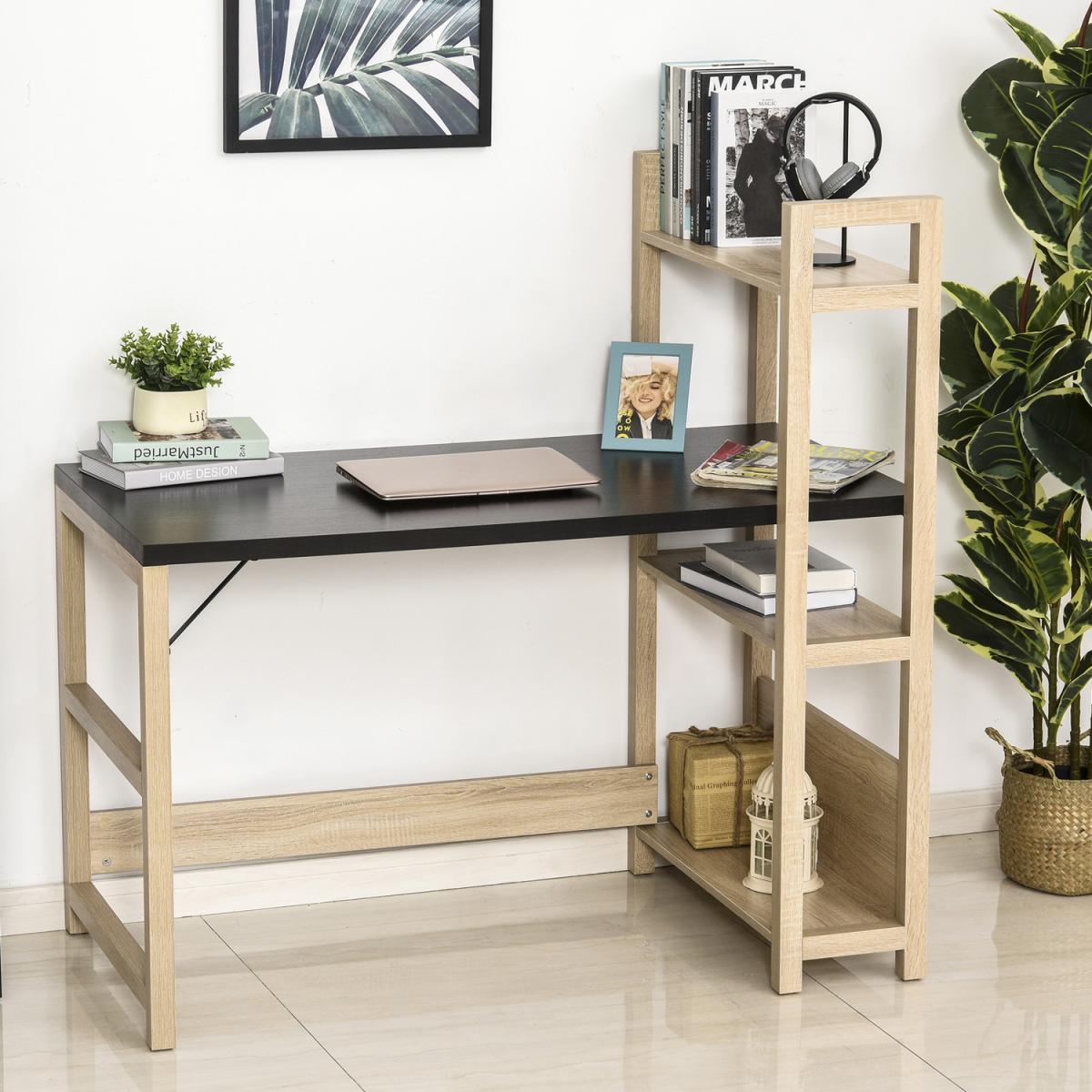 Rectangle Desk With Book Shelf - White – image 8