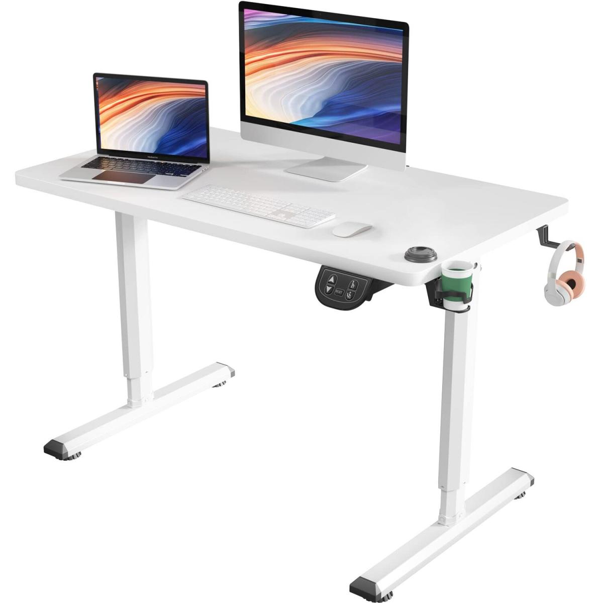 Electric Standing Desk Height Adjustable L Shaped Desk  - White – image 5