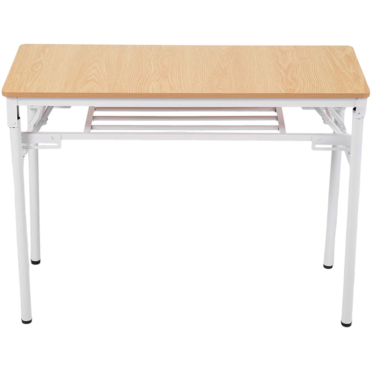 Foldable Office Desk with Adjustable Feet - Wood – image 3