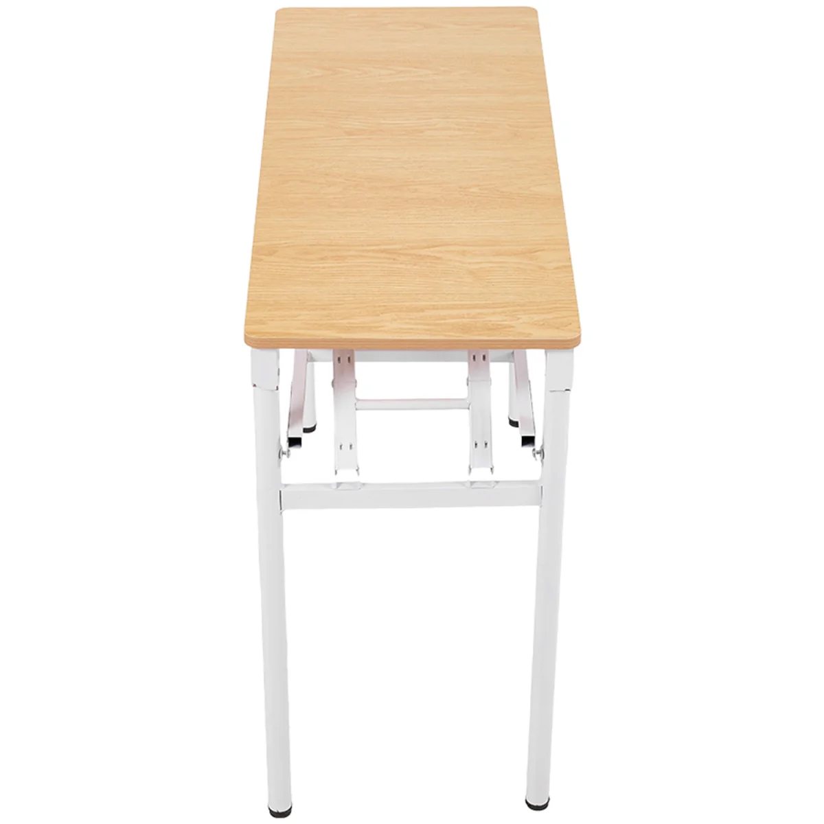 Foldable Office Desk with Adjustable Feet - Wood – image 4
