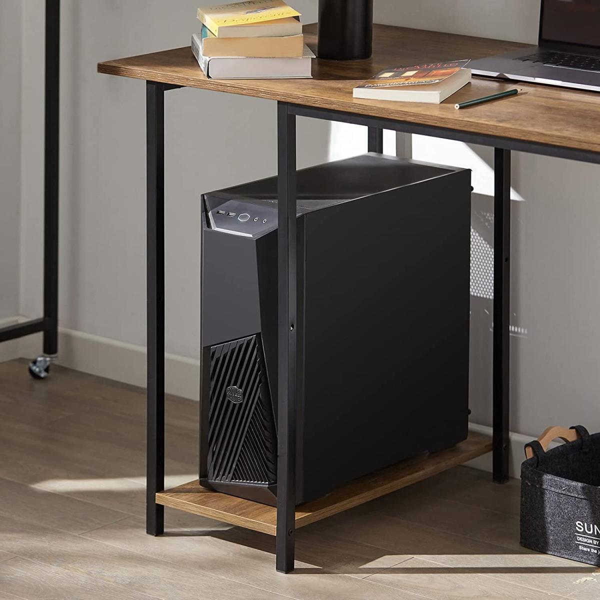 SoBuy Office Table Desk Computer Desk Standing Desk - Brown – image 7