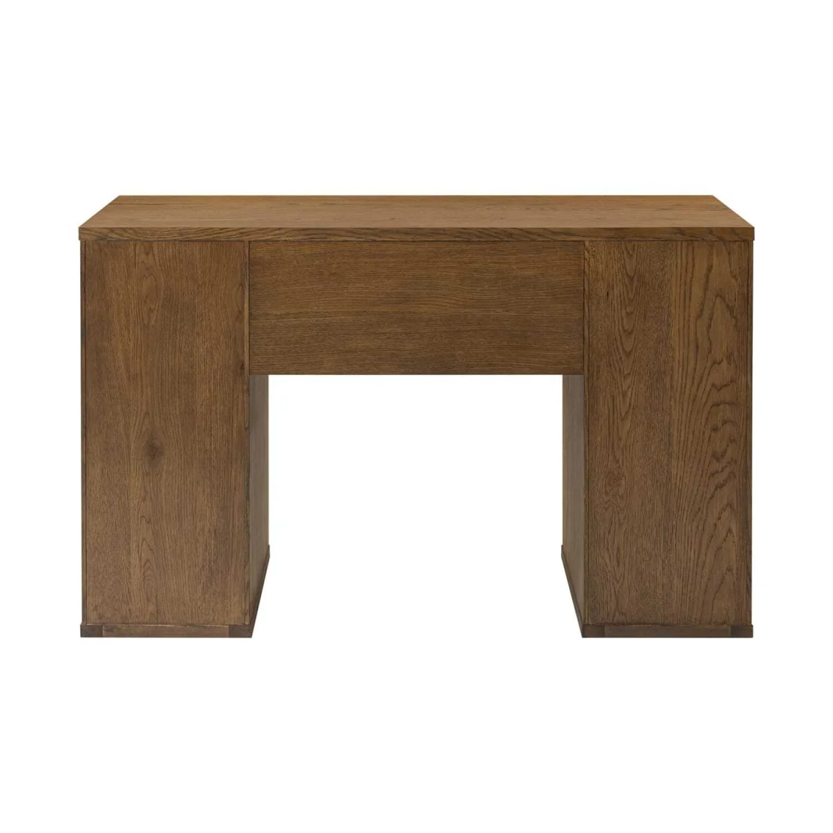 Mandarina Retro Natural Ribbed Desk with Storage - Brown – image 4