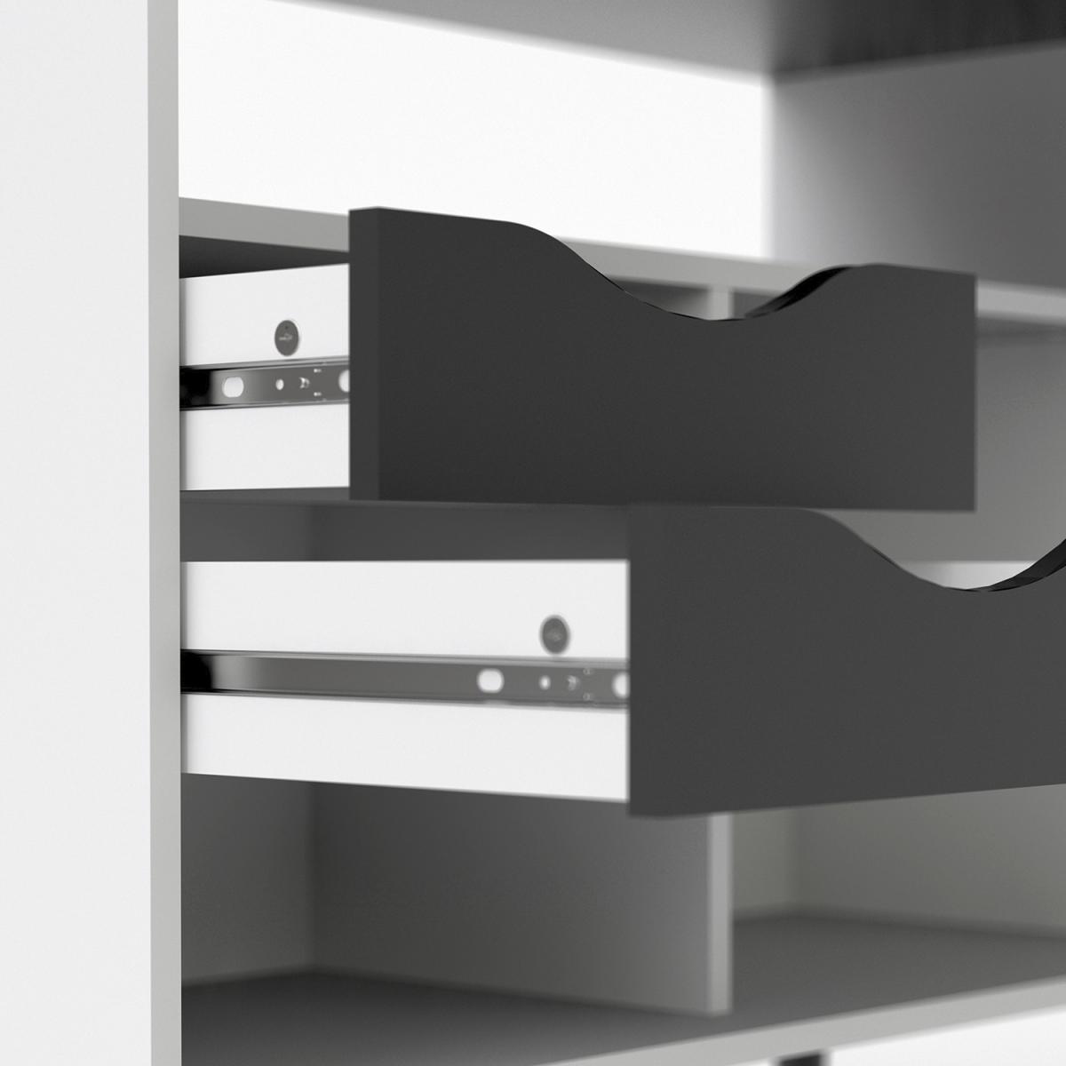 Toyen Desk With Two Drawer - Black/White – image 4