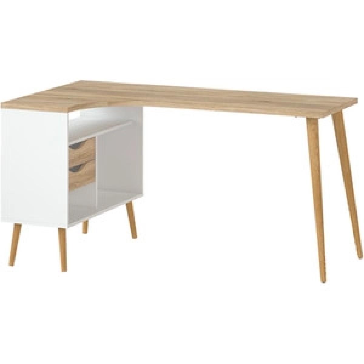 Toyen Desk With Two Drawer - Black/White – image 9