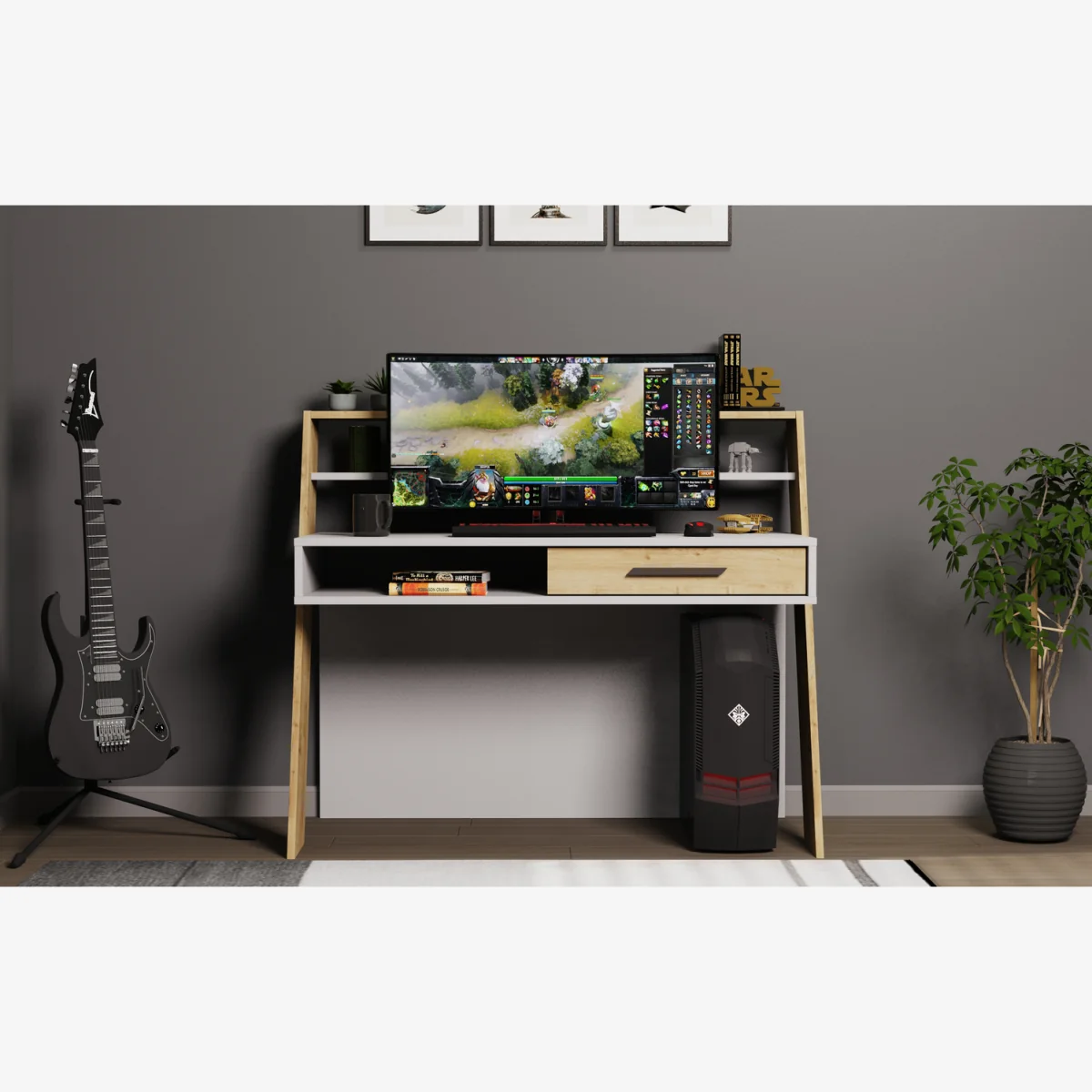 Soho Desk - White and Oak