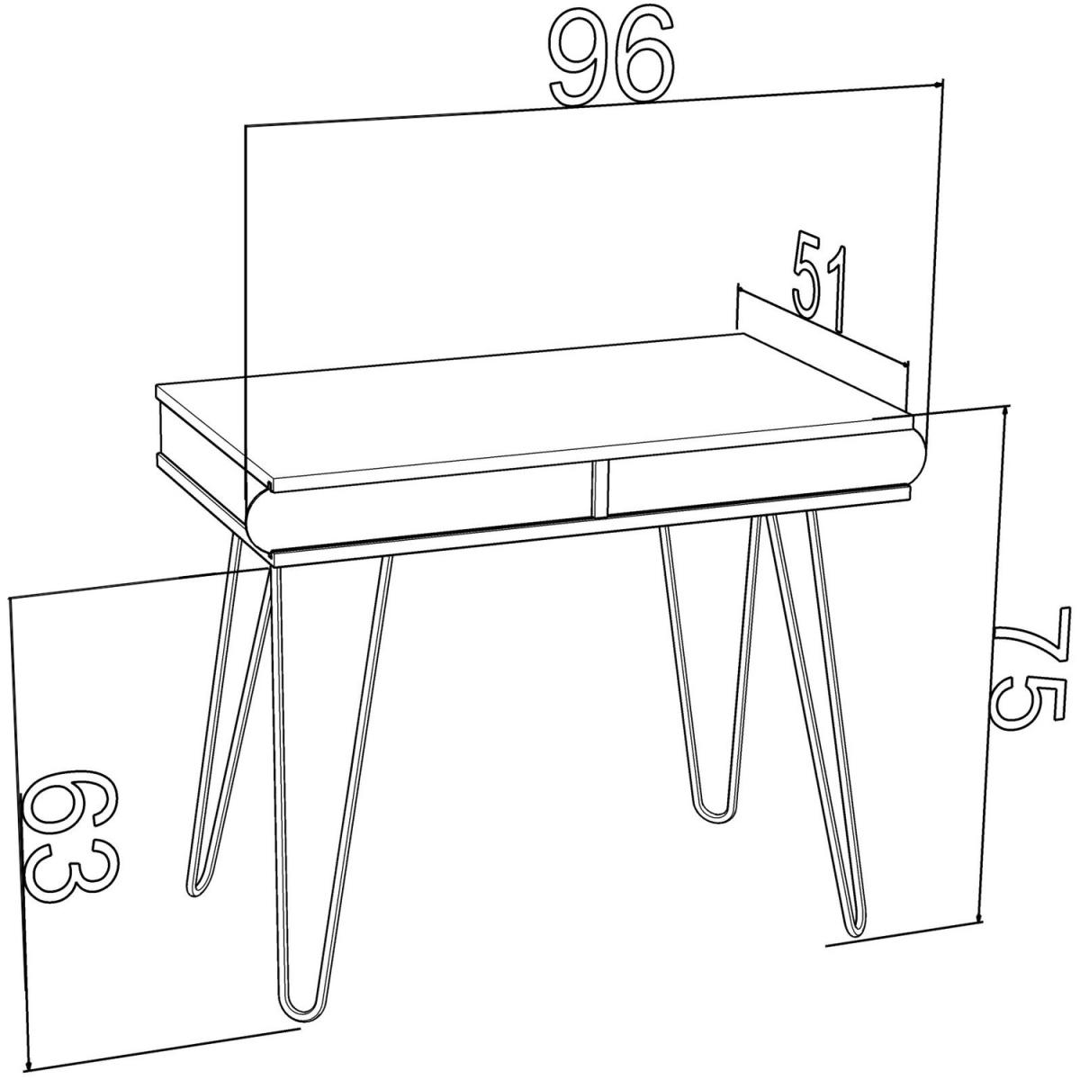 Illia Computer Desk - White – image 5