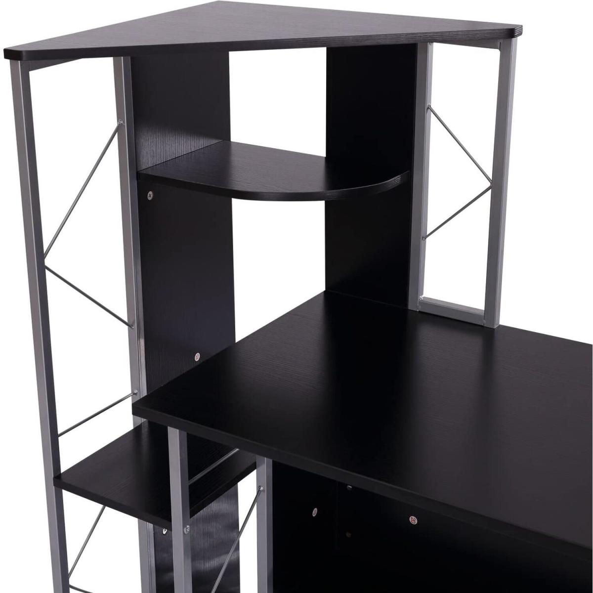 Computer Writing Desk PC Workstation - Oak & white – image 13