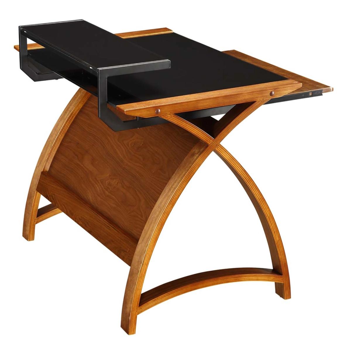 Curve Workstation Desk  - Walnut / 90cm – image 3