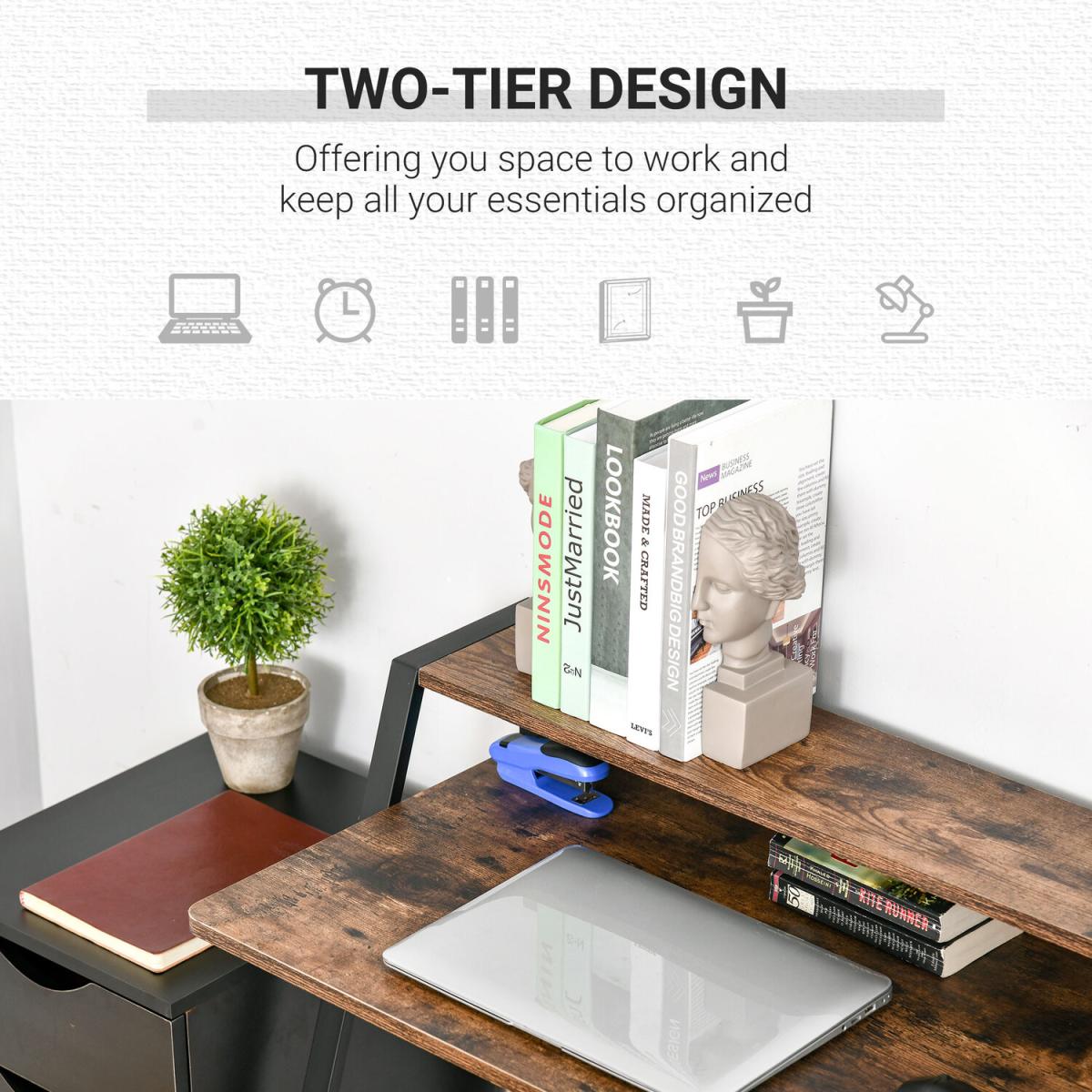 Home Office Writing Desk  - Black and Grey – image 11