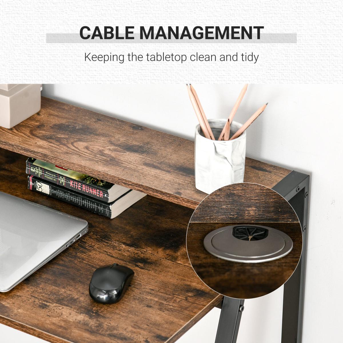 Home Office Writing Desk  - Black and Grey – image 13