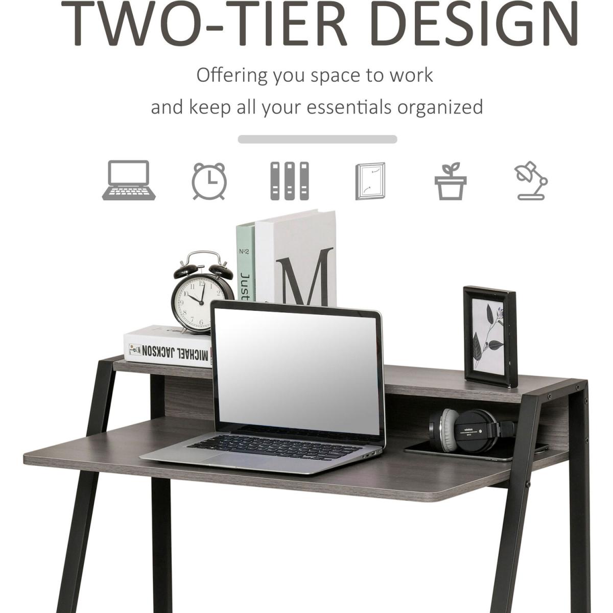 Home Office Writing Desk  - Black and Grey – image 4