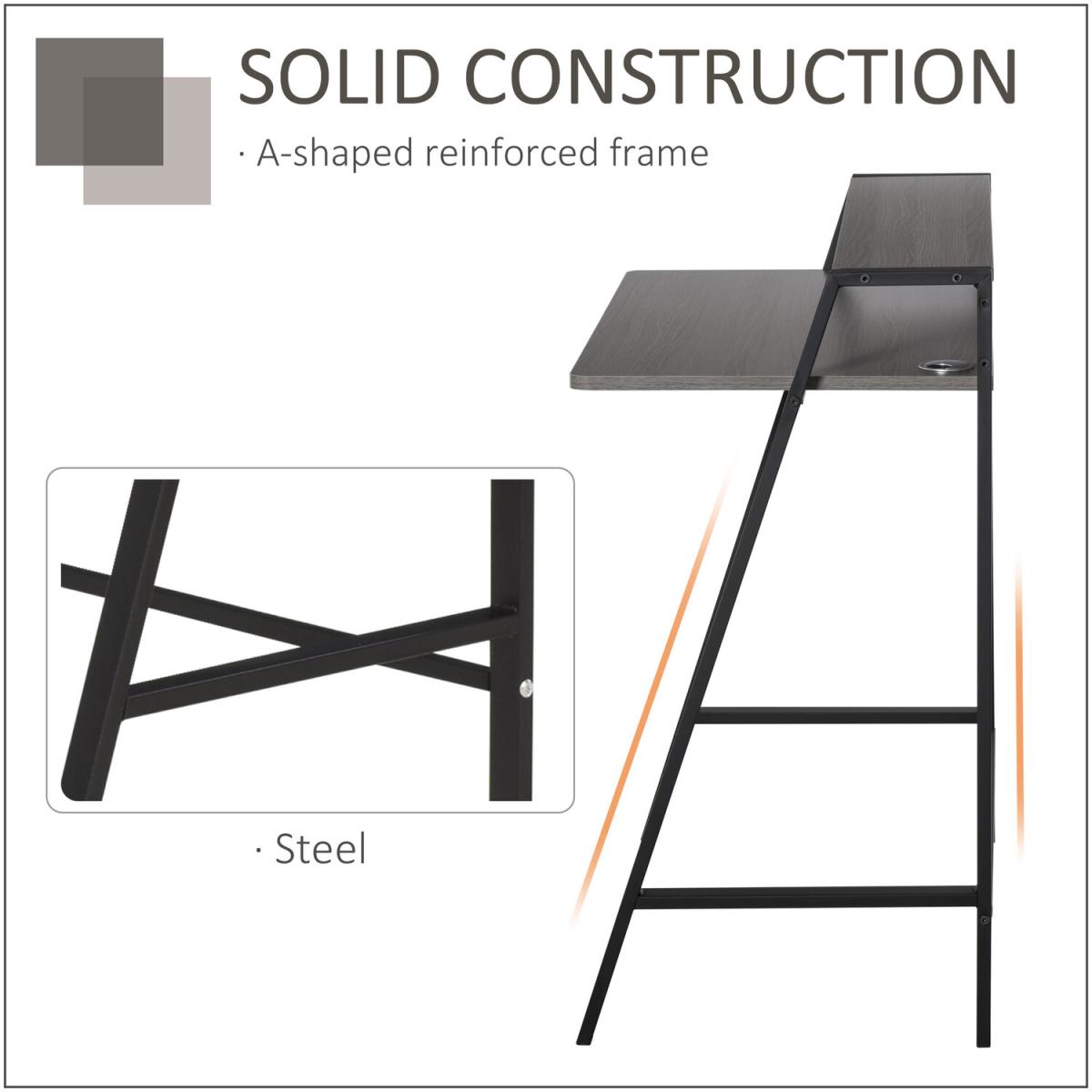 Home Office Writing Desk  - Black and Grey – image 5