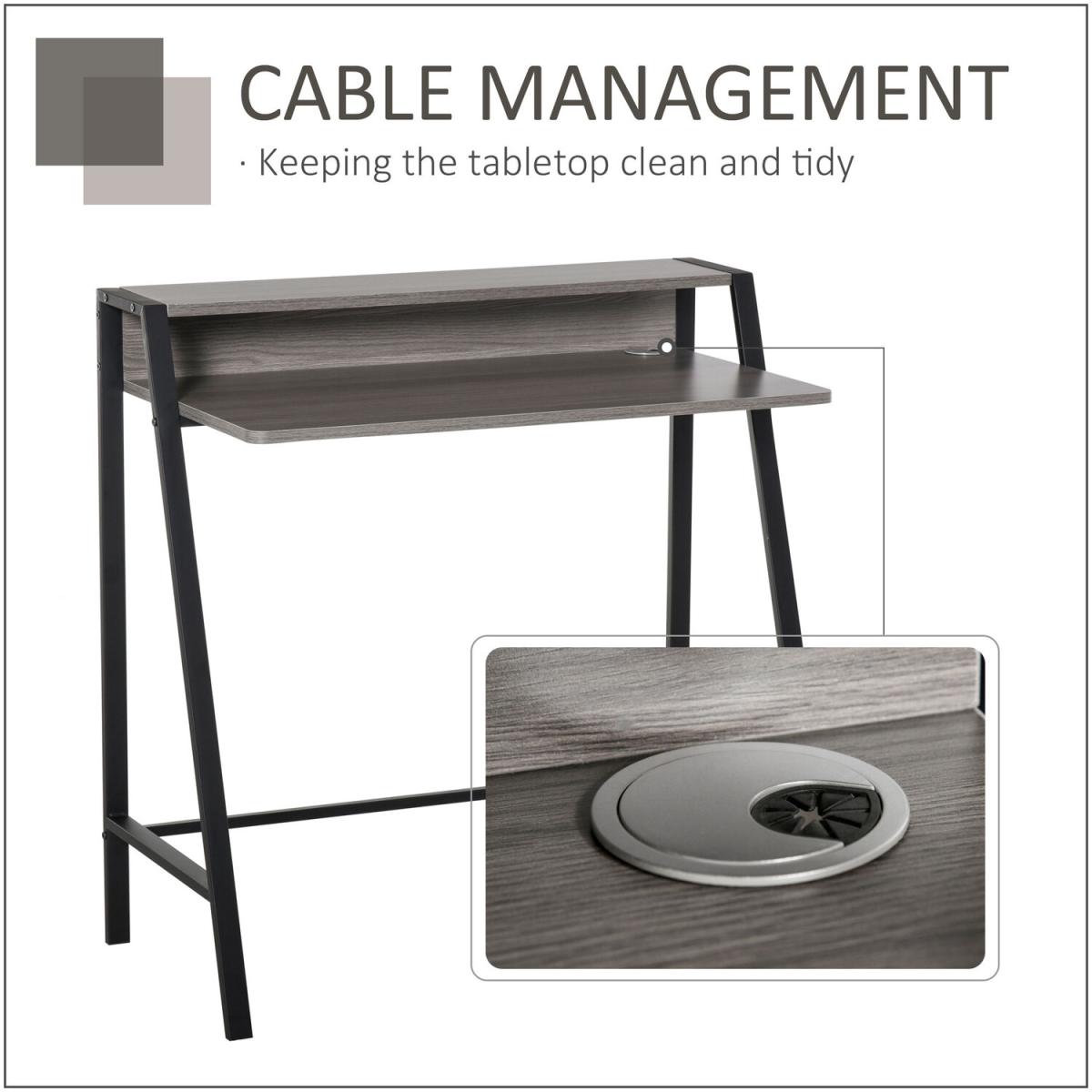 Home Office Writing Desk  - Black and Grey – image 6