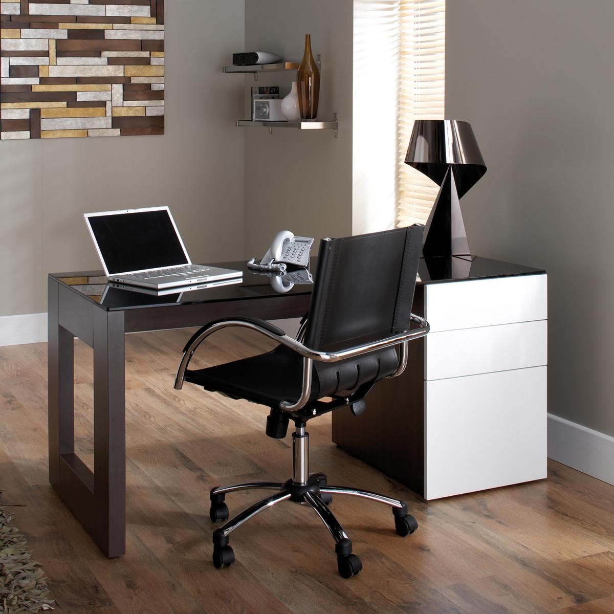 Alphason Sorbonne Executive Desk - Walnut/White – image 2