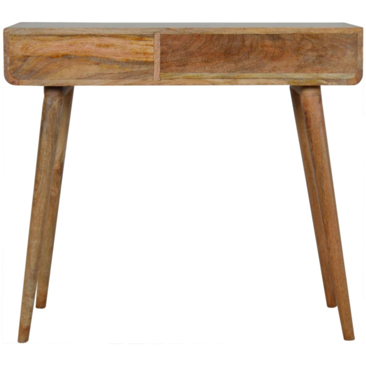 Modern Hand Crafted Monochrome Print Writing Desk - Brown – image 2
