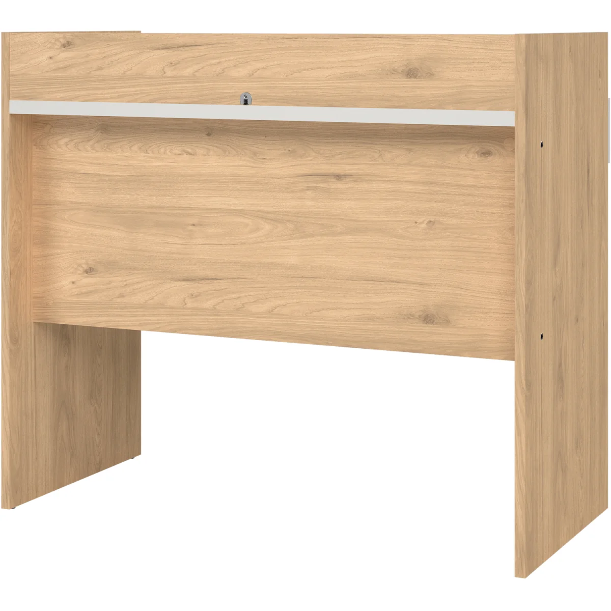 Function Plus Desk 2 Drawers In Jackson Hickory and White - Jackson Hickory & White – image 5
