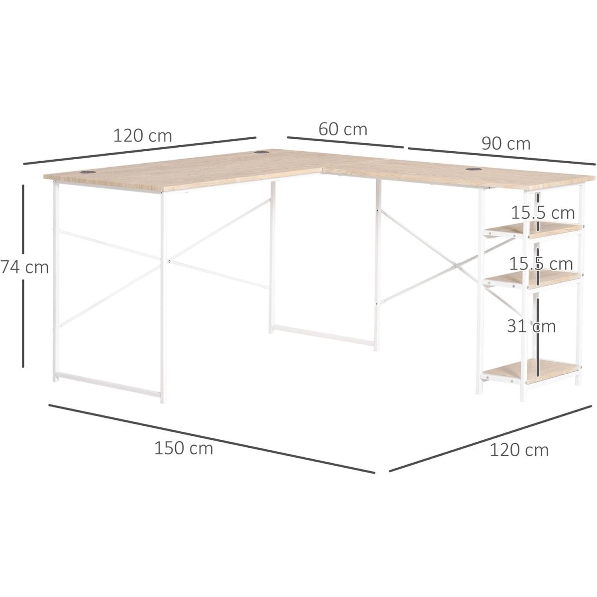 L-Shaped Home Office Desk Corner - Black – image 11
