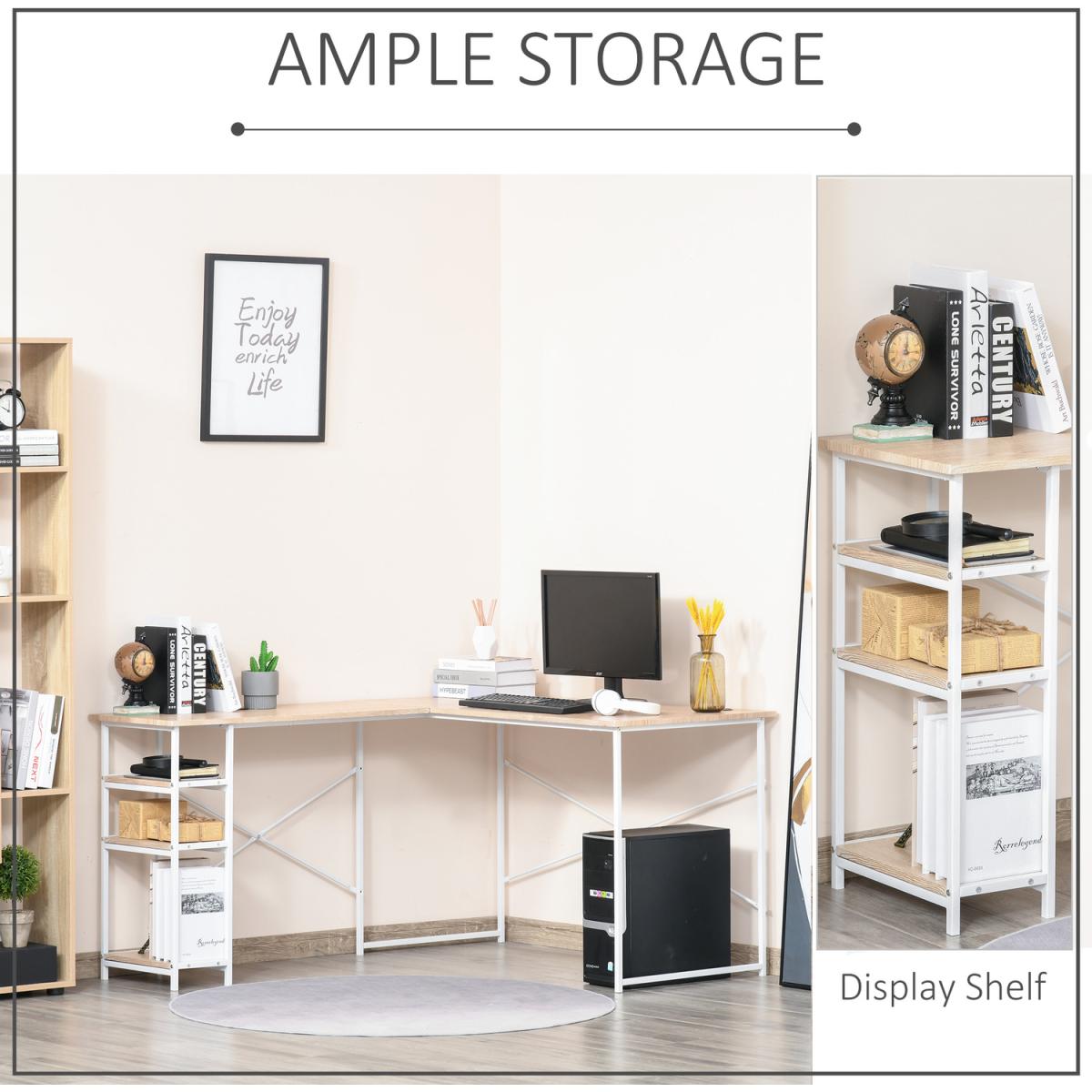 L-Shaped Home Office Desk Corner - Black – image 3