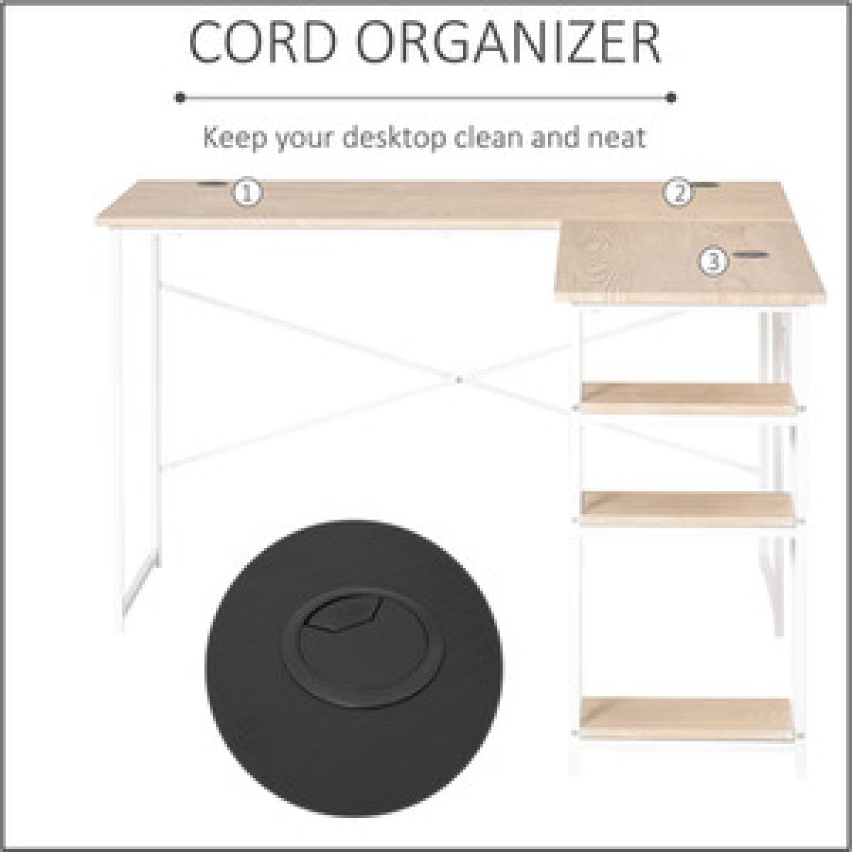 L-Shaped Home Office Desk Corner - Black – image 9