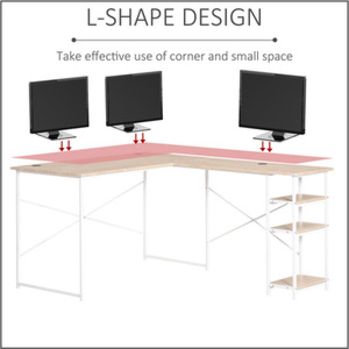 L-Shaped Home Office Desk Corner - Black – image 10
