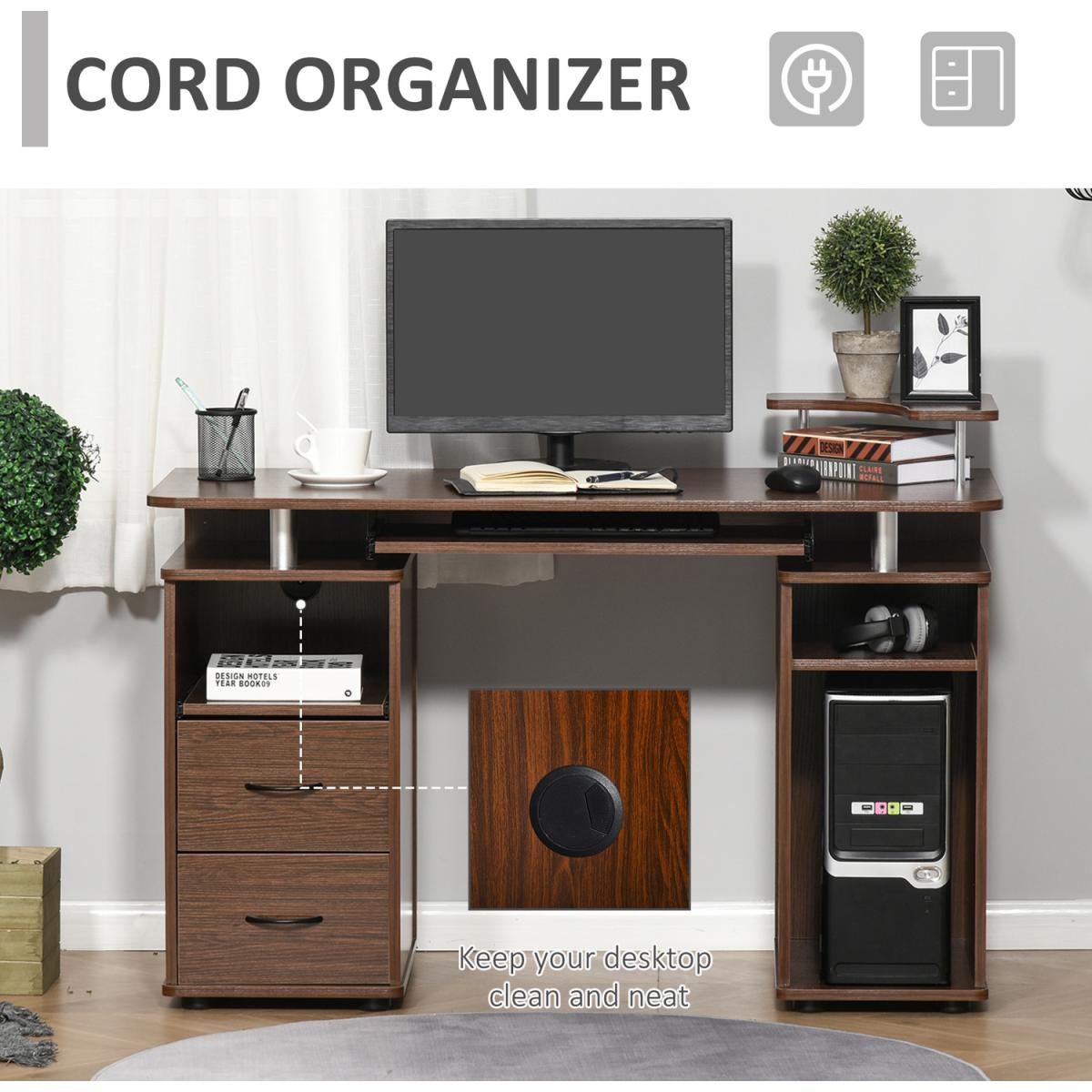 Multi Storage Computer Work Desk - White – image 13