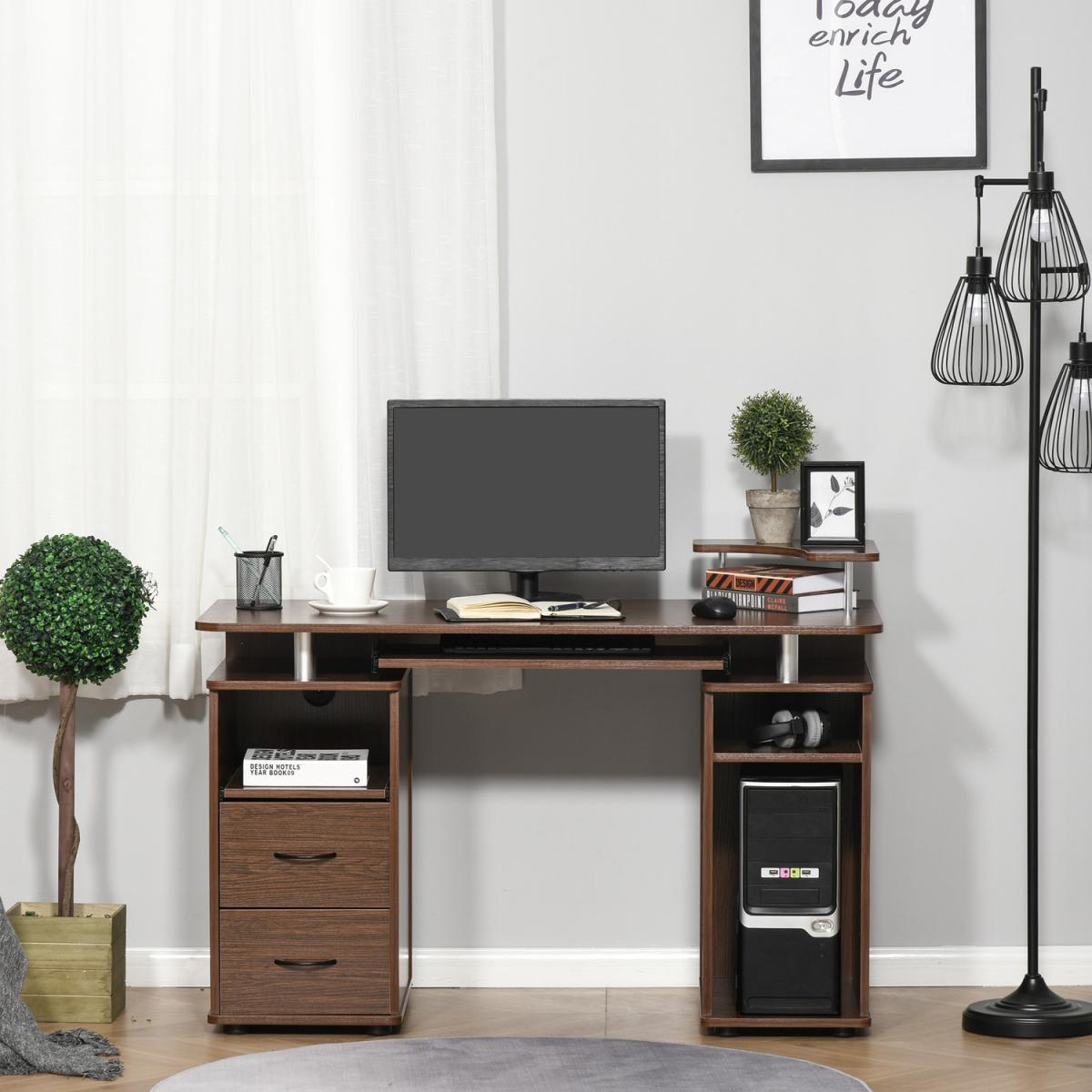Multi Storage Computer Work Desk - White – image 10