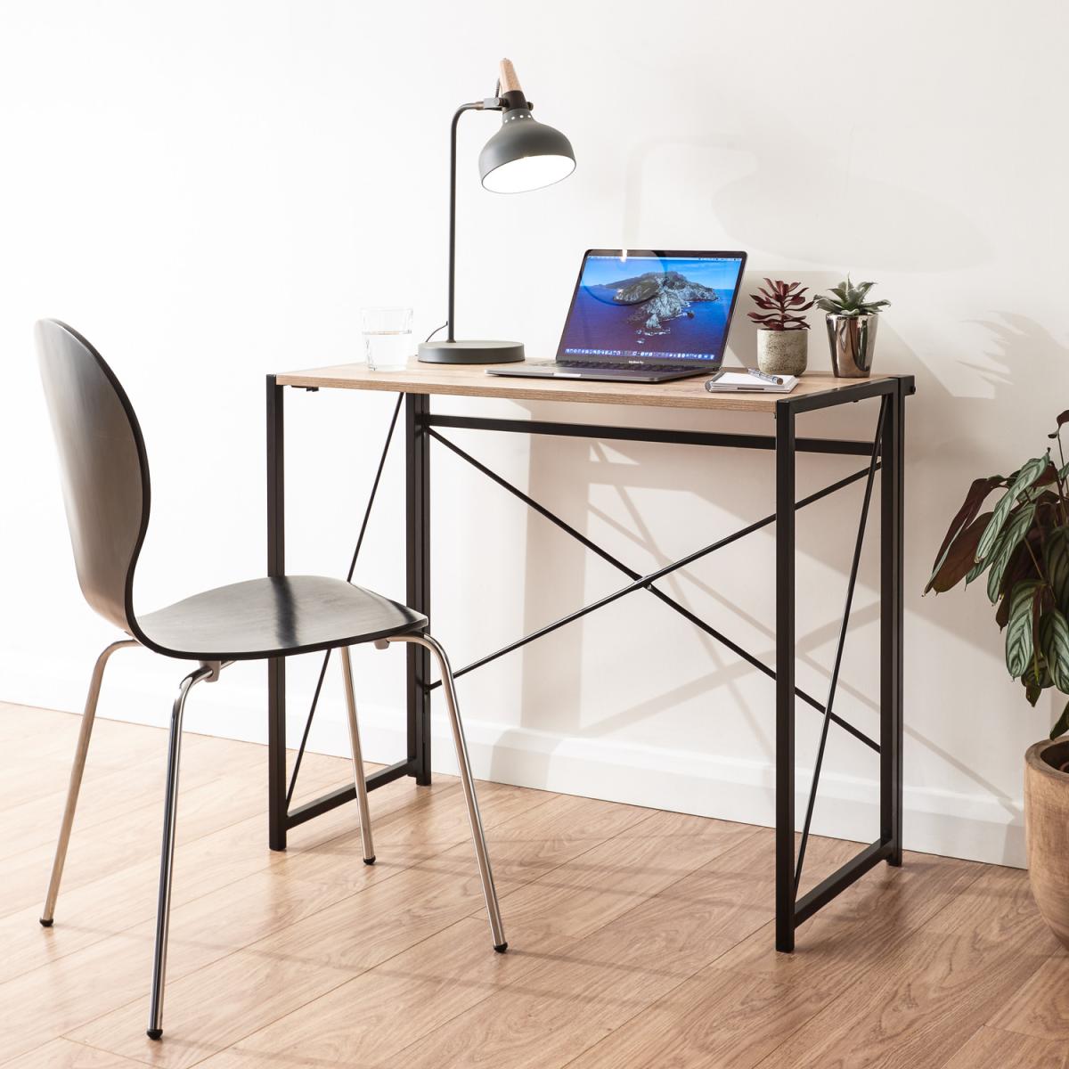 Bramwell Folding Work Desk - Oak – image 13