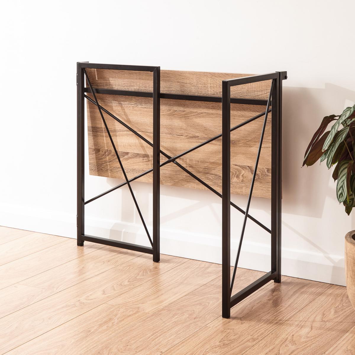 Bramwell Folding Work Desk - Oak – image 10