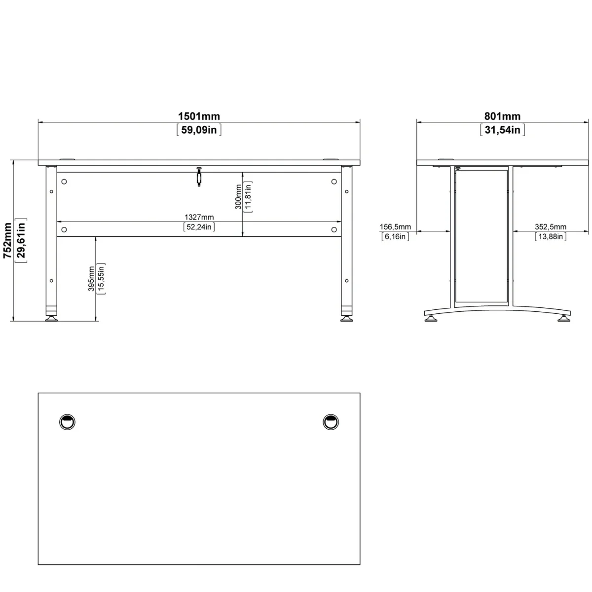 Prima Desk 150cm - White – image 11