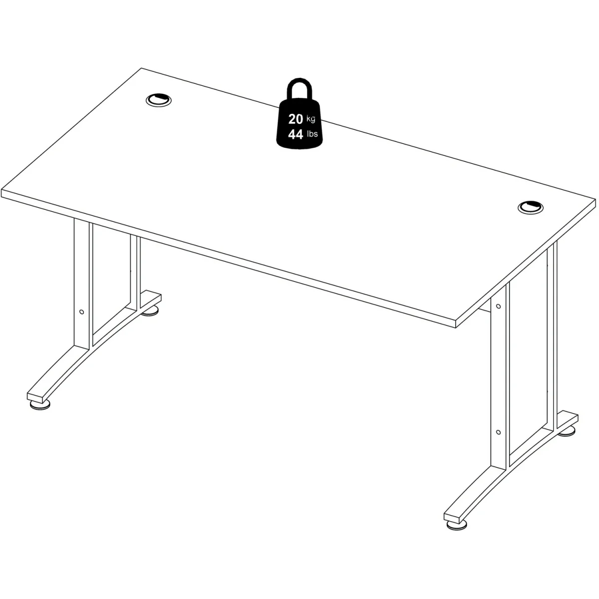 Prima Desk 150cm - White – image 5