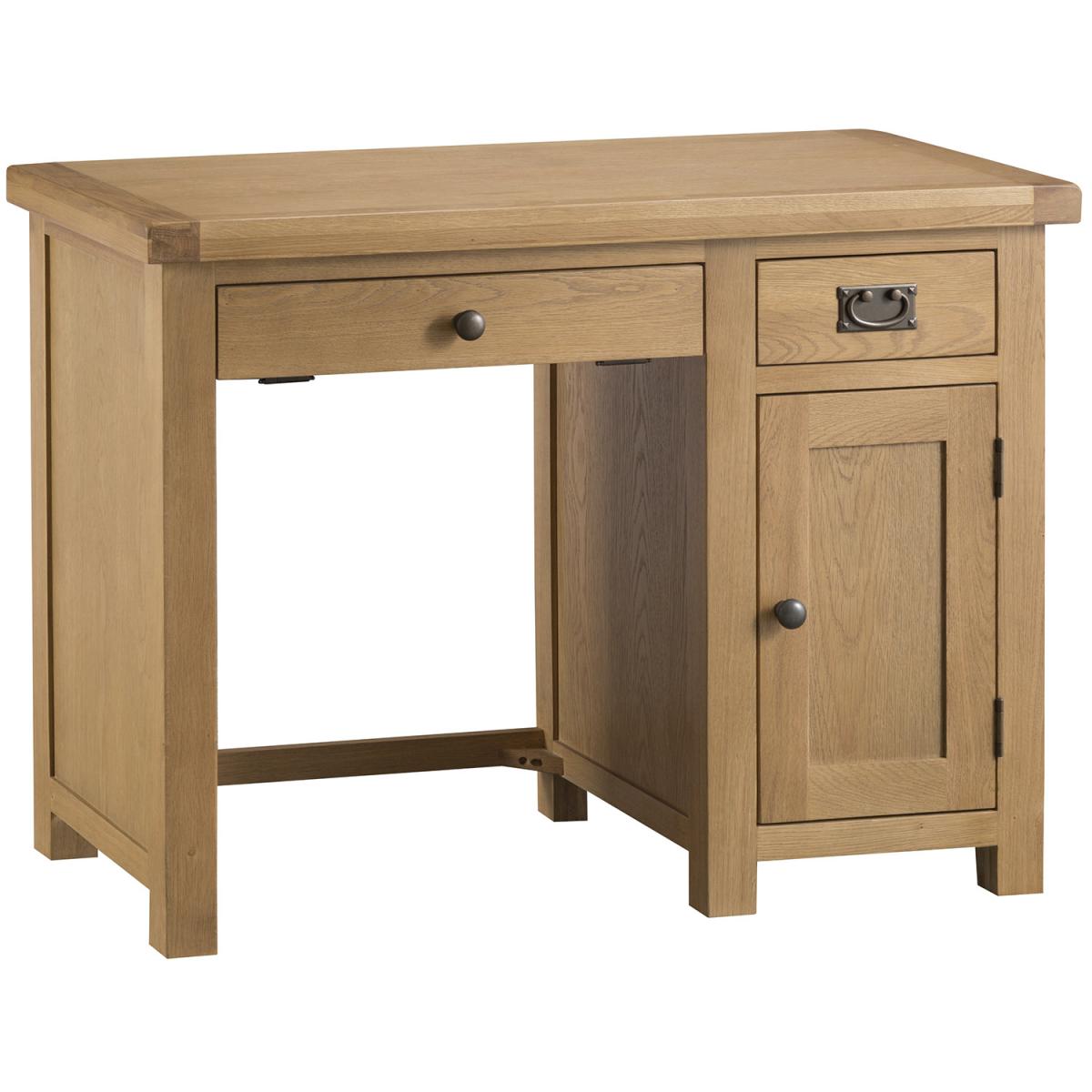 Bisbrooke Country Single Computer Desk - Medium Oak – image 2