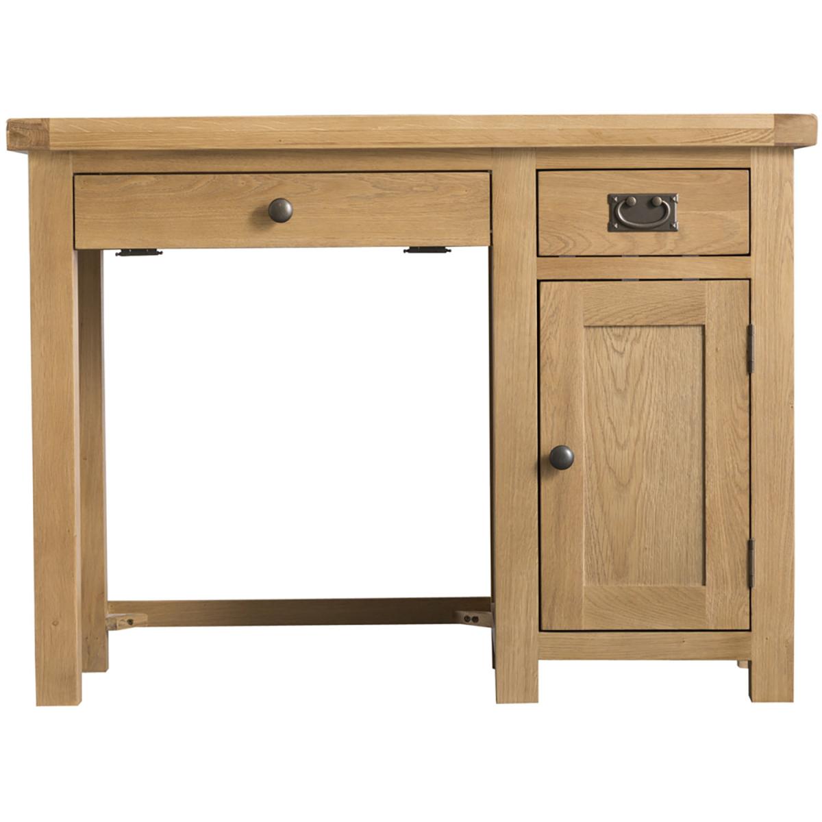 Bisbrooke Country Single Computer Desk - Medium Oak – image 3