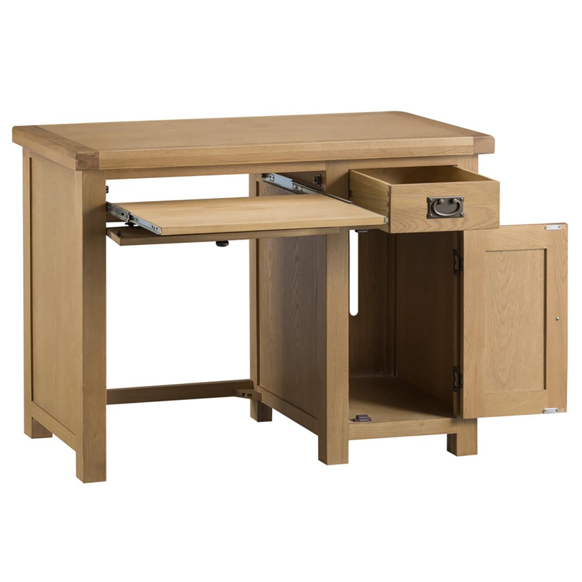 Bisbrooke Country Single Computer Desk - Medium Oak – image 4